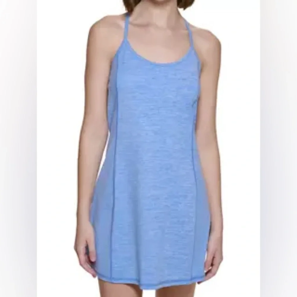 NWOT CK Performance Halter Razorback Athletic Dress SZ. Large Space Dye Hyacinth - Picture 6 of 7